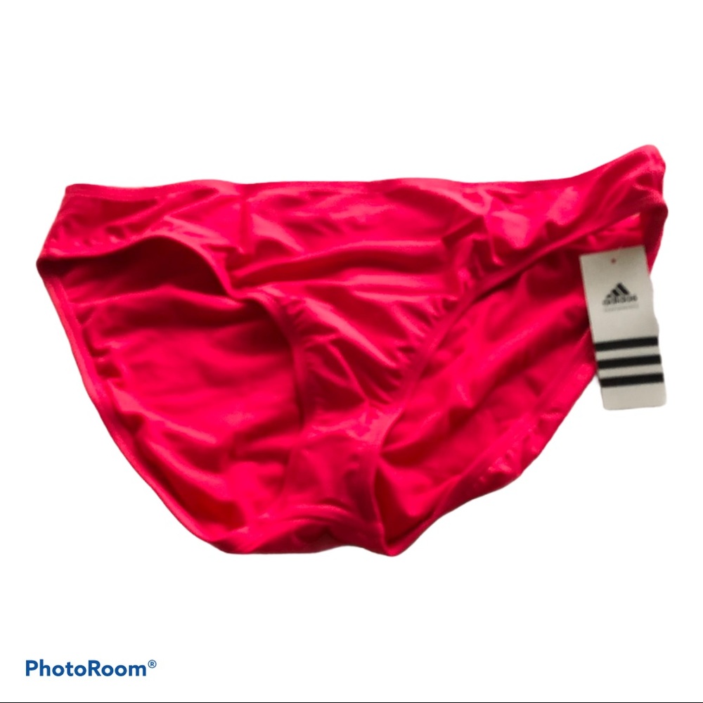 Adidas bright pink hipster athletic bikini
